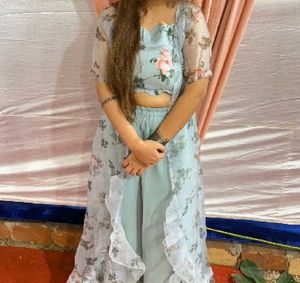 Floral Set Top Palazzo Jacket