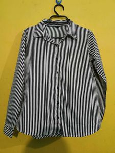 Striped Button-Down Top