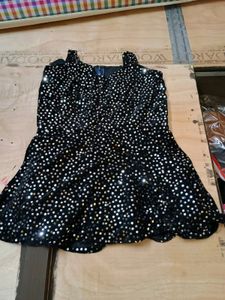 New Black Peplum Short Kurti With Shimmer Plazo