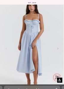House Of CB Jamie Soft Blue Midi Dress