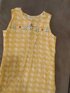 Embroidered Yellow kurti