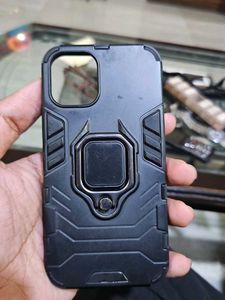 Black Phone Ring Case Cover For Iphone 12 Mini