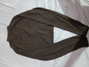 Brown Zip Up Top