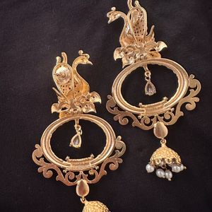 Elegant Gold plated Jhumka Earrings