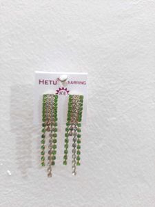 Green Cascade Earrings