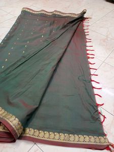 Silk Cotton Saree No Blouse