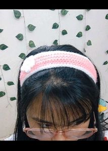 Handmade Pink & White Headband🩷🤍