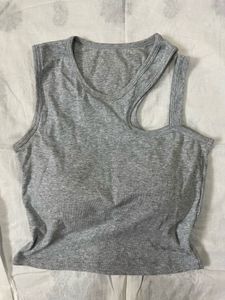 Gray Sleeveless Top