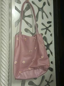 Daisy Embroidered Tote Bag