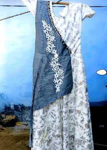 Floral Maxi Dress with Lace Detail