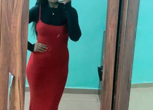 Red Bodycon Maxi Dress