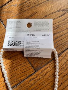Elegant Pearl Necklace with Heart Pendant