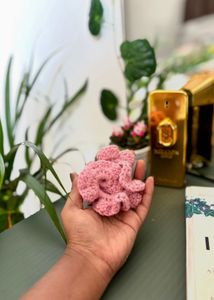 Pink Crochet Scrunchie