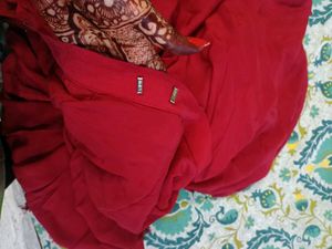 Elegant Red Saree ready to wear