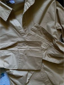 ✨ H&amp;M Gathered Poplin Shirt Dress 👗