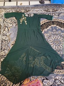 Beautiful Dark And Light Green Dress 👗