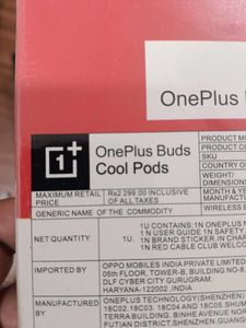 One Plus Wireless Earbuds