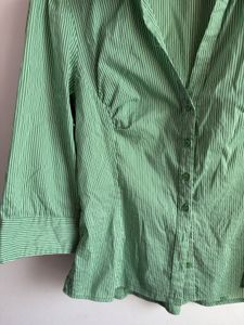 Green Stripped Back Tight Shirt