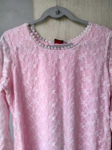 Baby Pink Embroidered BIBA SUIT Set