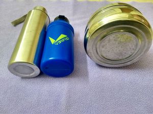 Combo Of Water Bottles And Tiffin Box
