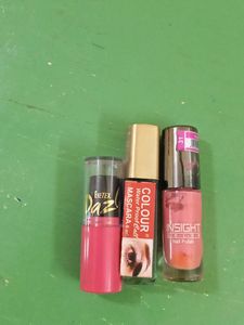 Lipstick, Mascara, Nail polish And White Glue
