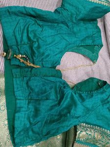 Elegant Teal Banarasi Saree