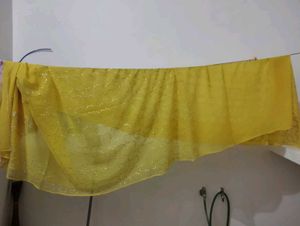 Yellow Resham Work Saree