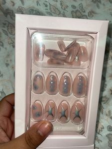 Pinkish-Nude Almond Press On Nails
