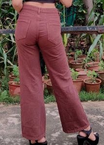 Brown Straight Jeans
