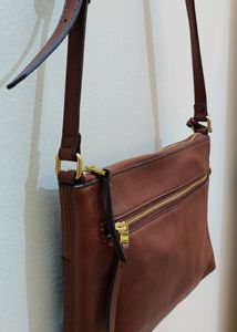 Authentic Fossil Genuine Leather Sling Bag