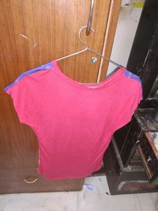 Pink & Purple Dolman Sleeve Top