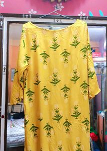 Yellow Printed Kurta Set