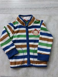 Cute Striped Fleece Jacket
