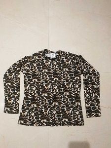 Animal.Print Full Sleeves t Shirt