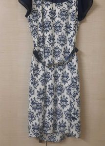 Blue Color Dress with belt from 109F
