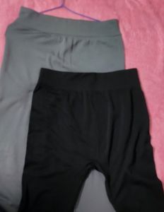 2 Woolen Leggings (Streachable)Black And Grey