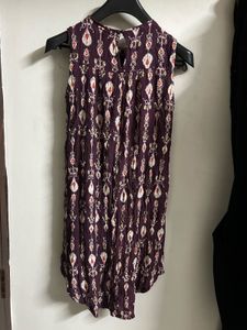 Patterned Sleeveless Dress