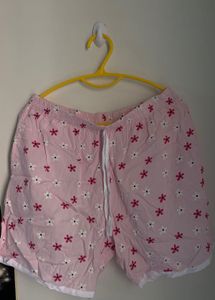 Pink Casual Cotton Shorts