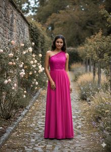 Elegant One-Shoulder Gown