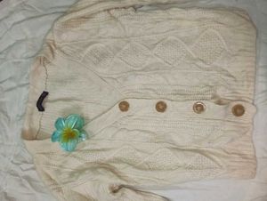 Cream Cable Knit Cardigan 🌟