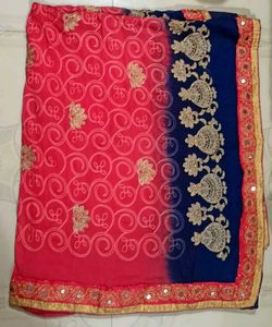 Elegant Embroidered Saree