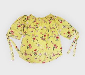 Formal Printed Women Yellow Top