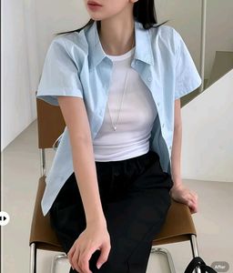 New with tag Cute Light Blue Button-Up Shirt