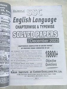 SSC English Language Solved Papers Book