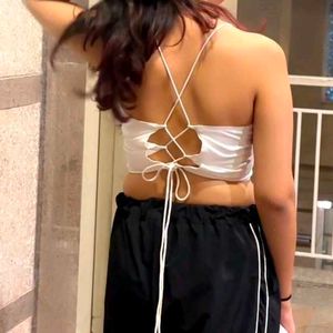 corset back white top