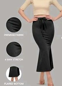 Black Saree Skirt Flared