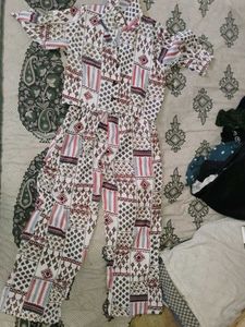 Patterned Pajama Set