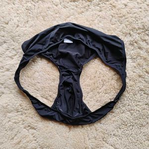 Black Silky Large Pouch Shorts