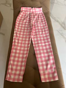 Zara Pink Checkered Pants