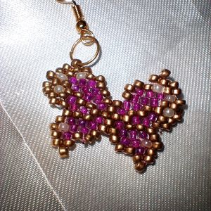 Beaded Butterfly Earrings 🦋✨